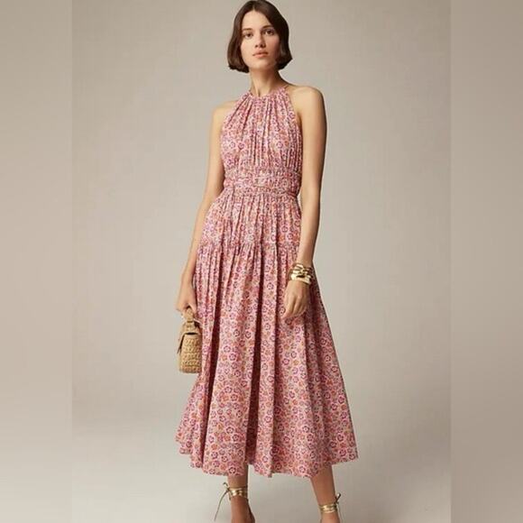 J. Crew Dresses & Skirts - NWT J. Crew Tie-waist halter dress in Liberty Ellie Floral Fabric Size Small